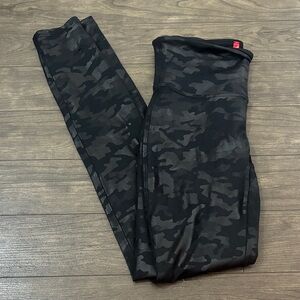 SPANX Faux Leather Camo Leggings